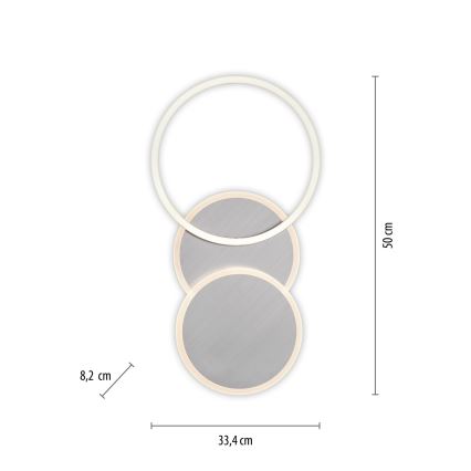 Leuchten Direkt 14116-55 - LED Stropní svítidlo SEVENT LED/25,5W/230V matný chrom