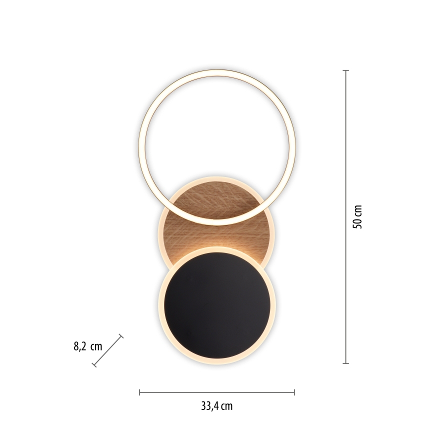 Leuchten Direkt 14116-78 - LED Stropní svítidlo SEVENT LED/25,5W/230V černá/hnědá