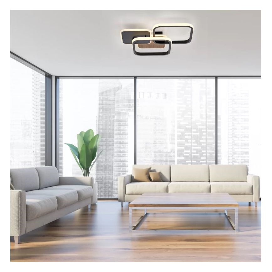 Leuchten Direkt 14117-78 - LED Stropní svítidlo SEVENT LED/36W/230V černá/hnědá
