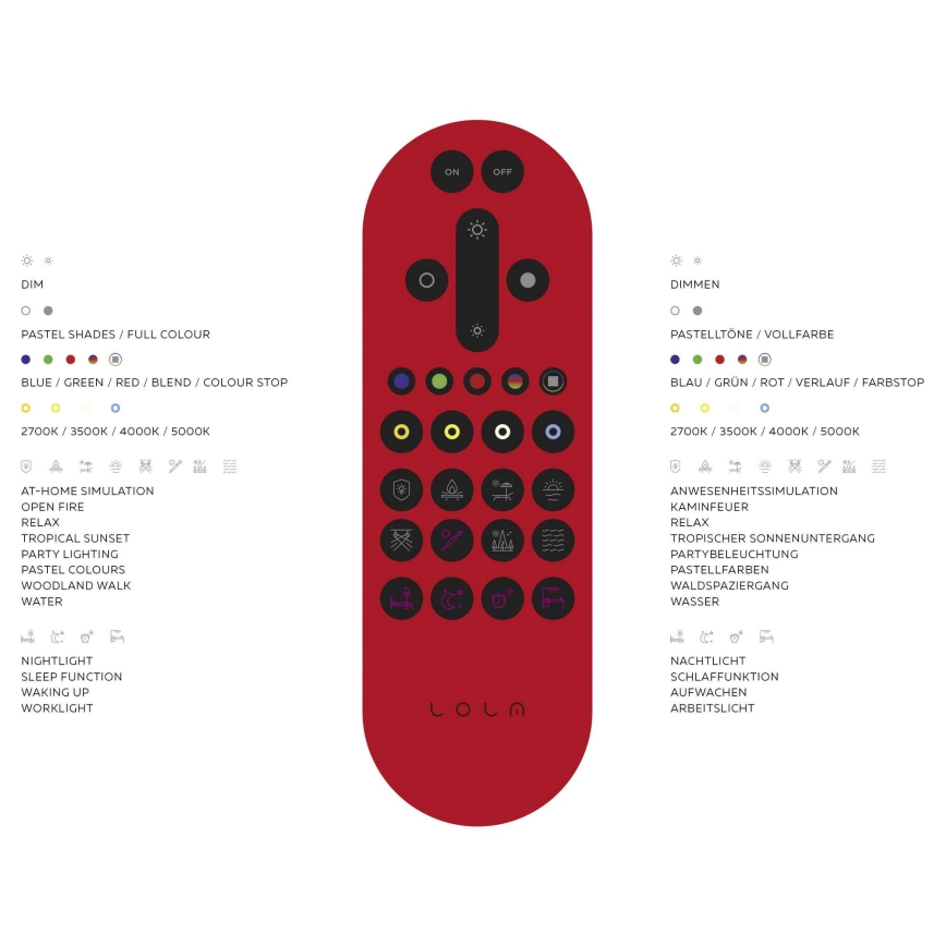 Leuchten Direkt 14281-16 - LED RGB Stmívatelné stropní svítidlo NAOMI LED/51,8W/230V Tuya + dálkové ovládání