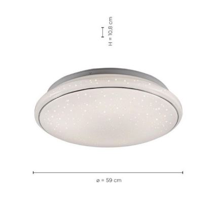 Leuchten Direkt 14366-16 - LED Stmívatelné stropní svítidlo JUPITER LED/40W/230V 3000-5000K + dálkové ovládání
