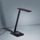 Leuchten Direkt 14415-16 - LED Stmívatelná dotyková stolní lampa s bezdrátovým nabíjením FLORENTINA LED/5W/230V 3000-5000K černá + USB
