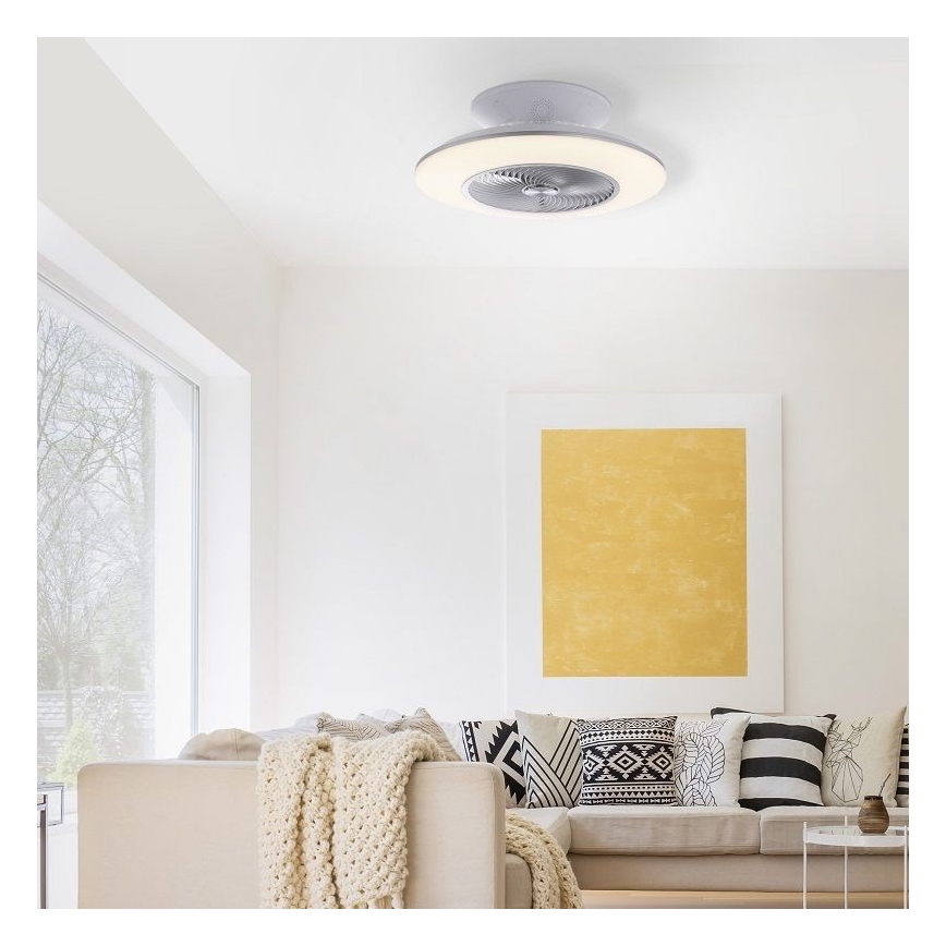 Leuchten Direkt 14445-55 - LED Stmívatelné stropní svítidlo s ventilátorem LEONARD LED/32W/230V + dálkové ovládání
