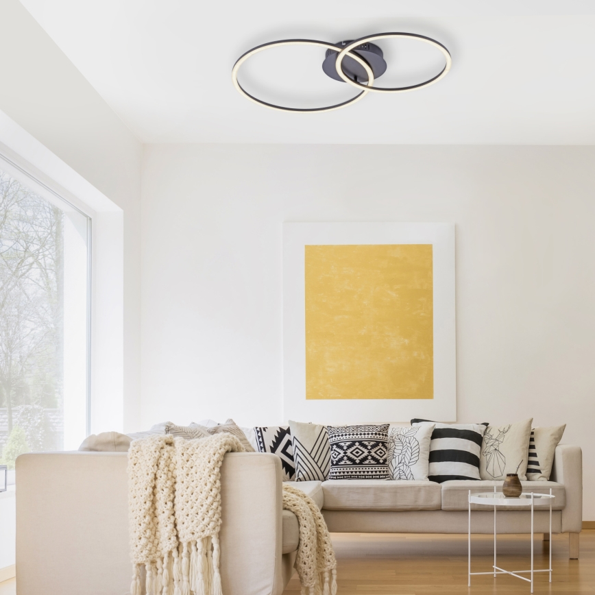 Leuchten Direkt 14537-18 - LED Stmívatelné stropní svítidlo IVANKA LED/14W/230V + LED/12W