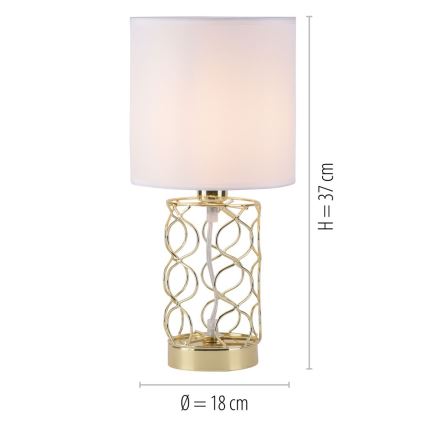 Leuchten Direkt 14615-12 - Stolní lampa DEVA 1xE14/40W/230V zlatá