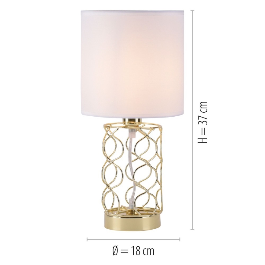 Leuchten Direkt 14615-12 - Stolní lampa DEVA 1xE14/40W/230V zlatá