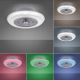 Leuchten Direkt 14648-21 - LED RGB Stmívatelné stropní svítidlo s ventilátorem DION LED/30W/230V + dálkové ovládání