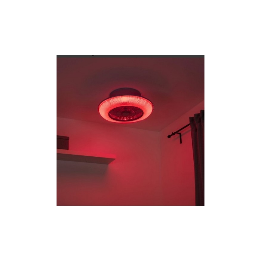 Leuchten Direkt 14648-21 - LED RGB Stmívatelné stropní svítidlo s ventilátorem DION LED/30W/230V + dálkové ovládání