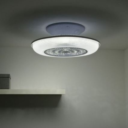 Leuchten Direkt 14648-21 - LED RGB Stmívatelné stropní svítidlo s ventilátorem DION LED/30W/230V + dálkové ovládání
