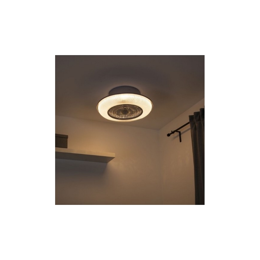 Leuchten Direkt 14648-21 - LED RGB Stmívatelné stropní svítidlo s ventilátorem DION LED/30W/230V + dálkové ovládání