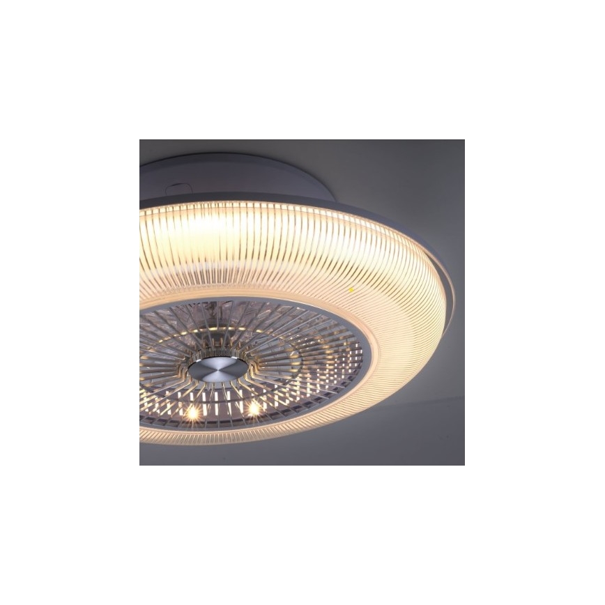 Leuchten Direkt 14648-21 - LED RGB Stmívatelné stropní svítidlo s ventilátorem DION LED/30W/230V + dálkové ovládání