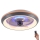Leuchten Direkt 14650-15 - LED RGB Stmívatelné stropní svítidlo s ventilátorem BASTIAN LED/38W/230V + dálkové ovládání