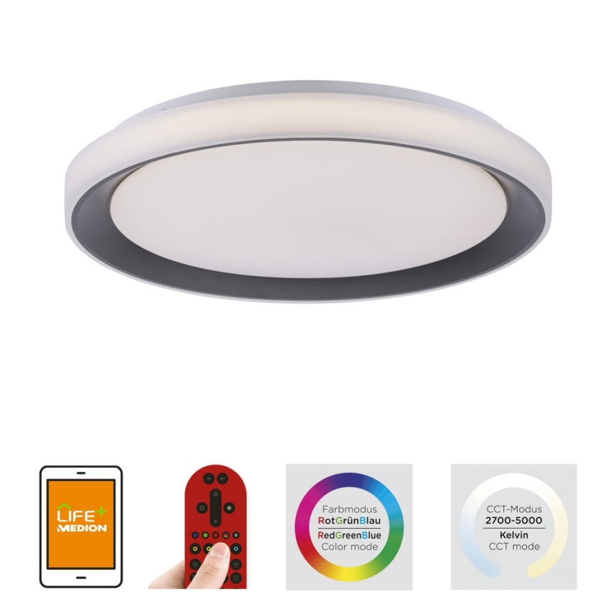 Leuchten Direkt 14659-18 - LED RGB Stmívatelné stropní svítidlo LOLA LED/24W/230V Tuya + dálkové ovládání