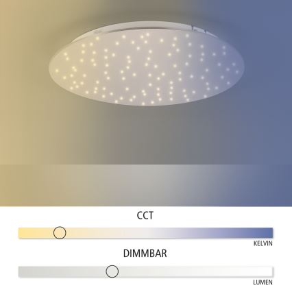 Leuchten Direkt 14673-55 - LED Stmívatelné stropní svítidlo SPARKLE LED/18W/230V + dálkové ovládání