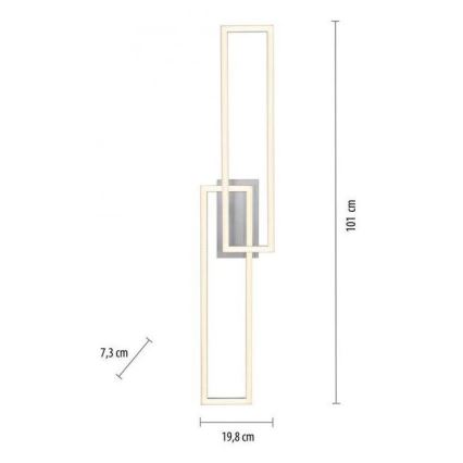 Leuchten Direkt 14691-55 - LED Stmívatelný přisazený lustr IVEN 2xLED/18W/230V