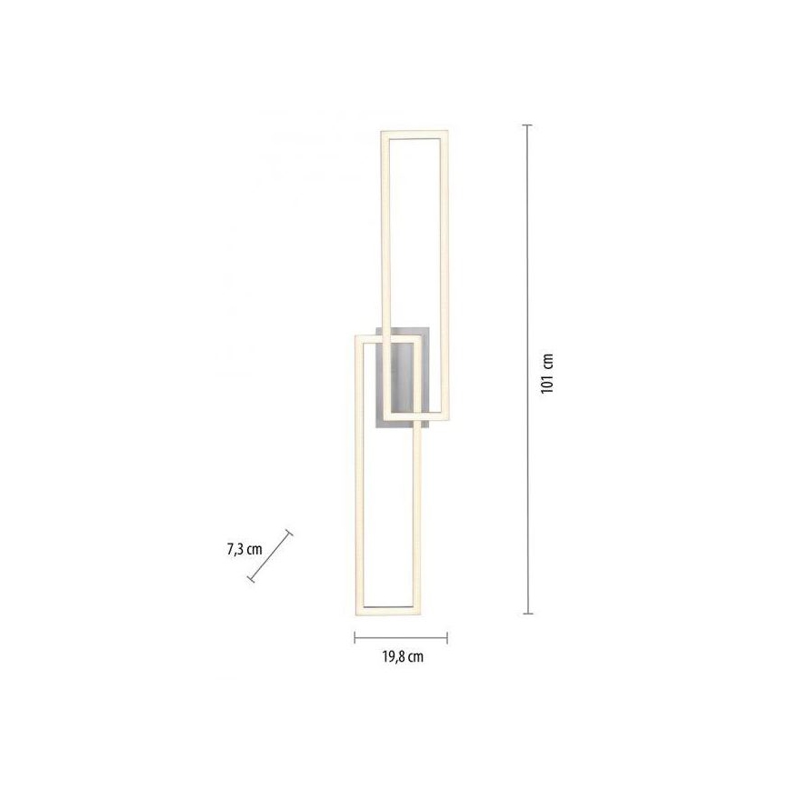 Leuchten Direkt 14691-55 - LED Stmívatelný přisazený lustr IVEN 2xLED/18W/230V