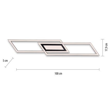 Leuchten Direkt 14694-18 - LED Stropní svítidlo ASMIN LED/48W/230V