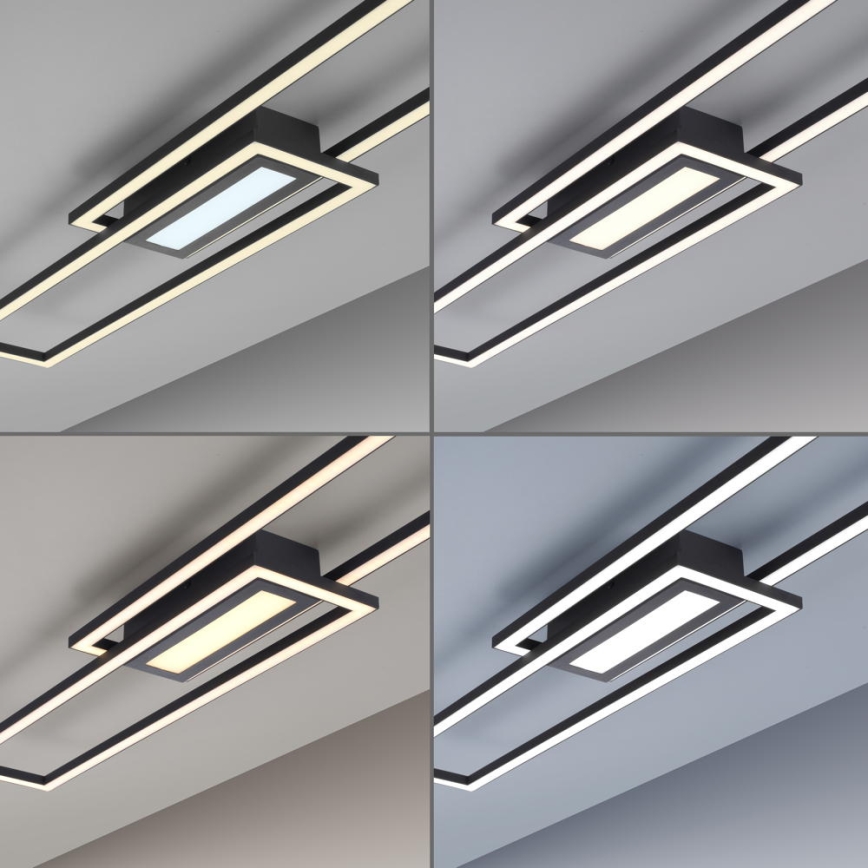 Leuchten Direkt 14696-18 - LED Stmívatelný přisazený lustr ASMIN LED/45W/230V černá