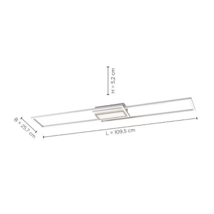 Leuchten Direkt 14711-55 - LED Stmívatelné stropní svítidlo ASMIN LED/42W/230V 3000-5000K + dálkové ovládání