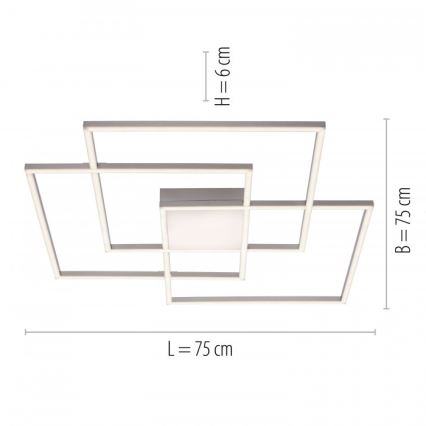 Leuchten Direkt 14713-55 - LED Stmívatelný přisazený lustr ASMIN LED/45W/230V 3000-5000K + dálkové ovládání