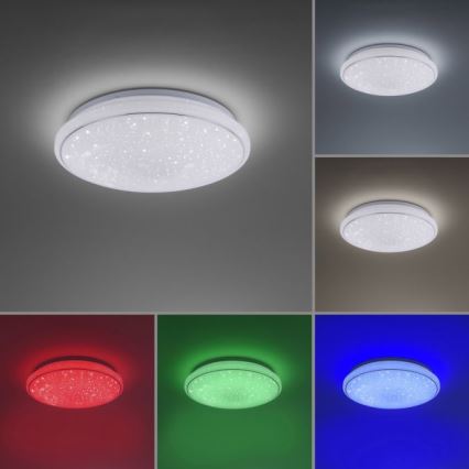 Leuchten Direkt 14743-16 - LED RGB Stmívatelné stropní svítidlo JUPI LED/28W/230V Tuya 2700-5000K + dálkové ovládání