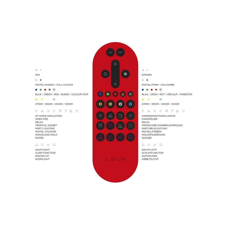 Leuchten Direkt 14743-16 - LED RGB Stmívatelné stropní svítidlo JUPI LED/28W/230V Tuya 2700-5000K + dálkové ovládání