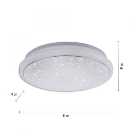 Leuchten Direkt 14743-16 - LED RGB Stmívatelné stropní svítidlo JUPI LED/28W/230V Tuya 2700-5000K + dálkové ovládání