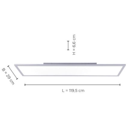 Leuchten Direkt 14753-21 - LED Přisazený panel FLAT LED/22W/230V