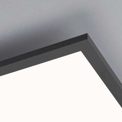 Leuchten Direkt 14757-18 - LED Stmívatelný přisazený panel FLAT LED/36W/230V 2700-5000K černá + dálkové ovládání