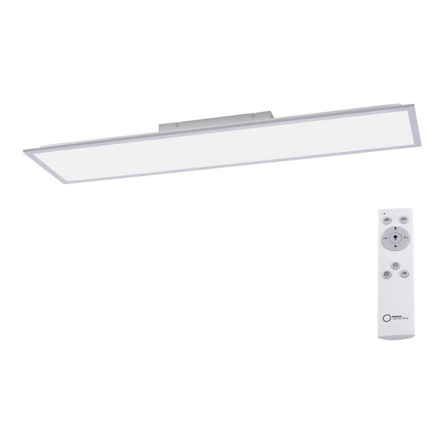 Leuchten Direkt 14757-21 - LED Stmívatelný přisazený panel FLAT LED/36W/230V 2700-5000K stříbrná + dálkové ovládání