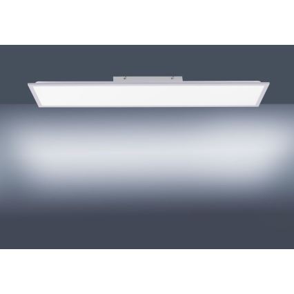 Leuchten Direkt 14757-21 - LED Stmívatelný přisazený panel FLAT LED/36W/230V 2700-5000K stříbrná + dálkové ovládání