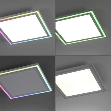 Leuchten Direkt 14900-16 - LED RGB Stmívatelné stropní svítidlo EDGING LED/24W/230V + dálkové ovládání