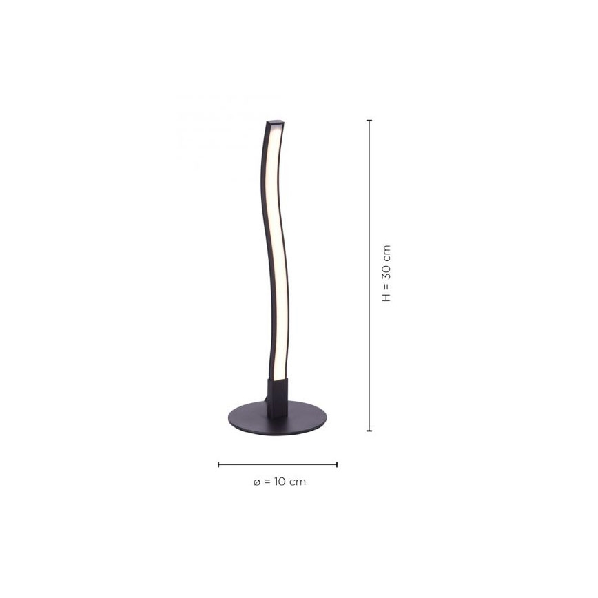 Leuchten Direkt 15128-18 - LED Stolní lampa WAWE LED/3W/230V černá