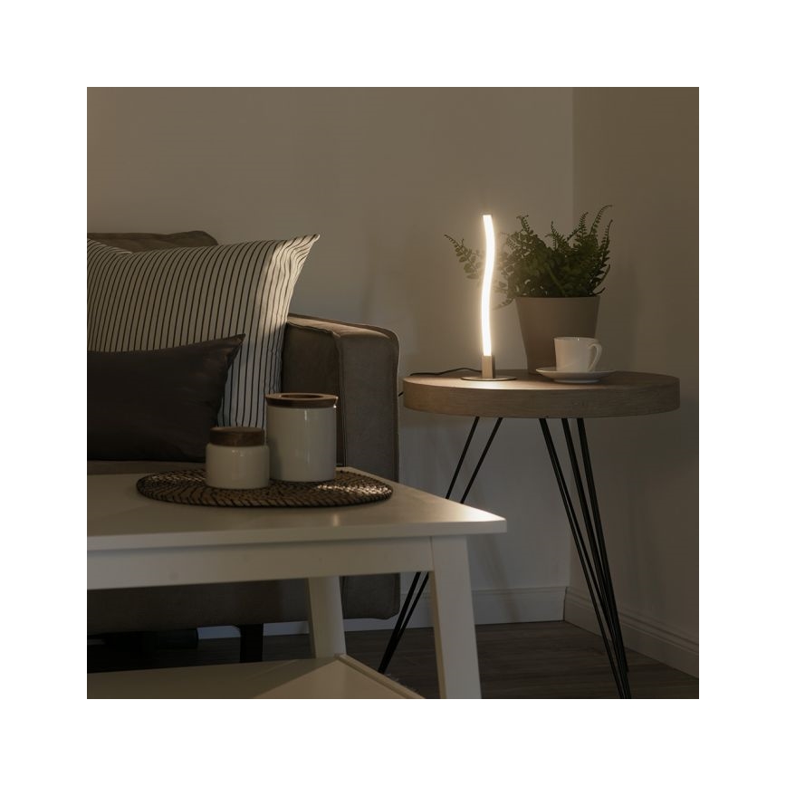 Leuchten Direkt 15128-55 - LED Stolní lampa WAWE LED/3W/230V matný chrom