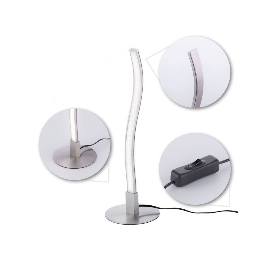 Leuchten Direkt 15128-55 - LED Stolní lampa WAWE LED/3W/230V matný chrom