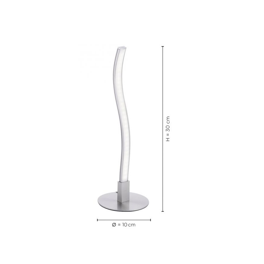 Leuchten Direkt 15128-55 - LED Stolní lampa WAWE LED/3W/230V matný chrom