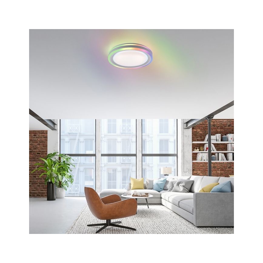 Leuchten Direkt 15152-16 - LED RGBW Stmívatelné stropní svítidlo SPHERIC LED/18W/230V + dálkové ovládání