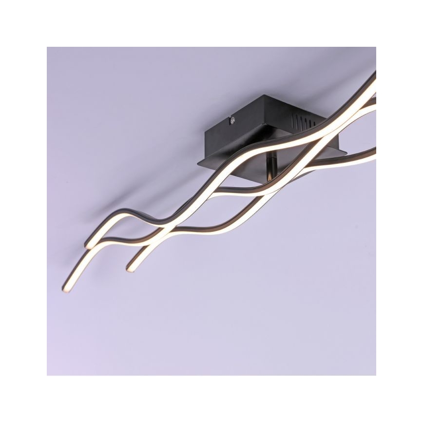 Leuchten Direkt 15167-18-LED Přisazený lustr WAWE 2xLED/12,5W/230V+1xLED/17W černá