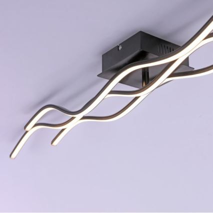 Leuchten Direkt 15167-18-LED Přisazený lustr WAWE 2xLED/12,5W/230V+LED/17W černá