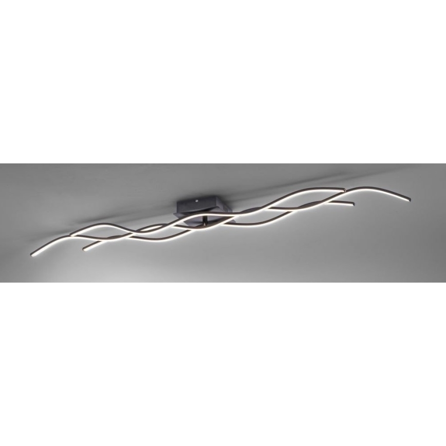 Leuchten Direkt 15167-18-LED Přisazený lustr WAWE 2xLED/12,5W/230V+LED/17W černá