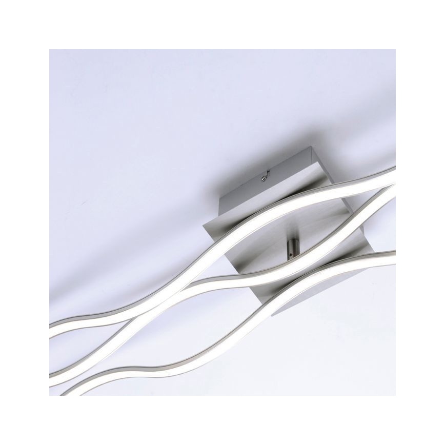 Leuchten Direkt 15167-55 - LED Přisazený lustr WAWE 2xLED/12,5W/230V+LED/17W matný chrom