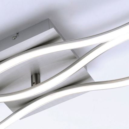 Leuchten Direkt 15167-55 - LED Přisazený lustr WAWE 2xLED/12,5W/230V+LED/17W matný chrom