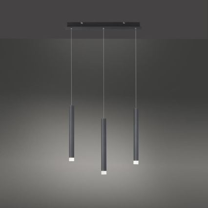 Leuchten Direkt 15203-18 - LED Lustr na lanku 3xLED/4,8W/230V černá