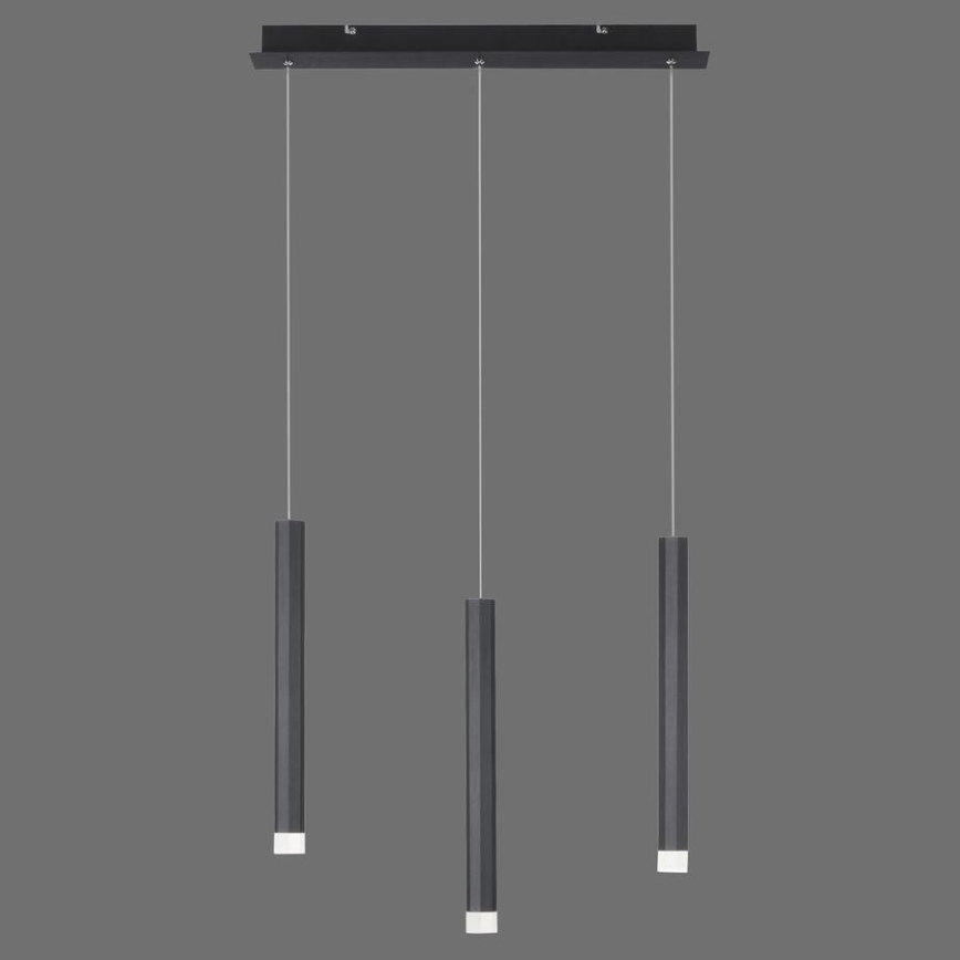 Leuchten Direkt 15203-18 - LED Lustr na lanku 3xLED/4,8W/230V černá