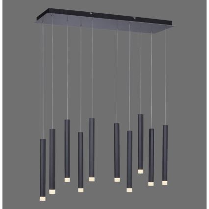 Leuchten Direkt 15206-18 - LED Lustr na lanku 10xLED/4,8W/230V černá