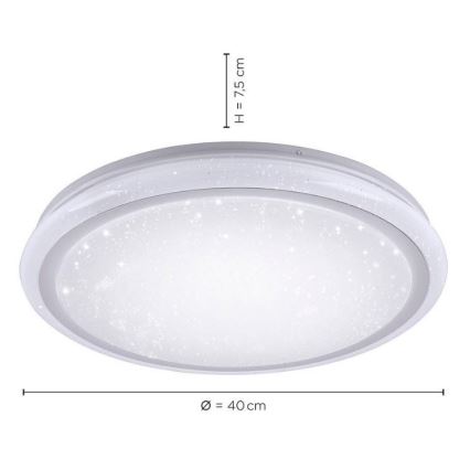 Leuchten Direkt 15220-16 - LED RGB Stmívatelné stropní svítidlo LUISA LED/28W/230V + dálkové ovládání