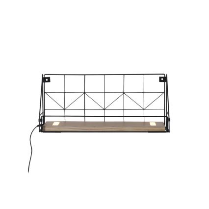 Leuchten Direkt 15277-18 - Police s LED osvětlením BOARD 2xLED/1,75W/230V 45 cm eukalyptus