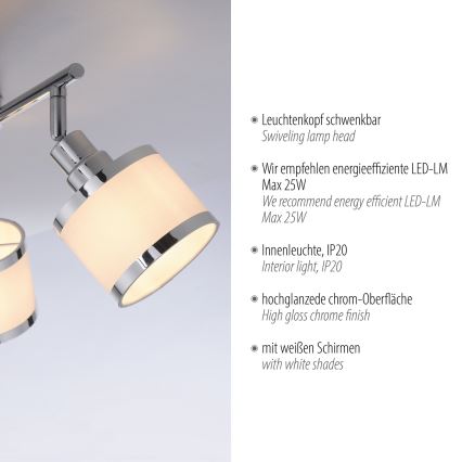 Leuchten Direkt 15373-17 - Bodové svítidlo ACCOR 3xE14/25W/230V