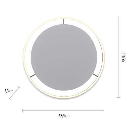 Leuchten Direkt 15392-95 - LED Stmívatelné stropní svítidlo RITUS LED/30W/230V chrom