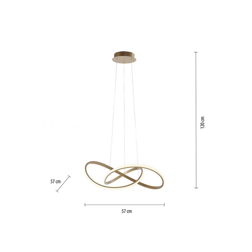 Leuchten Direkt 15402-60 - LED Stmívatelný lustr na lanku MARIA LED/25W/230V